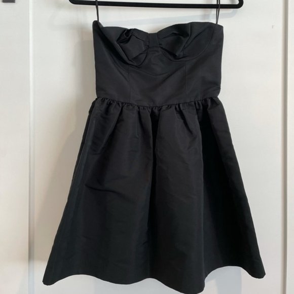 Red Valentino Strapless black mini dress with bow XS/2 - Picture 1 of 4
